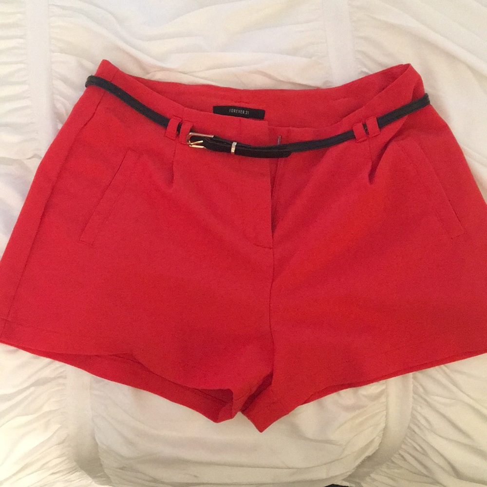 Forever 21 High Waisted shorts with belt